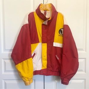 Vintage DeLong Florida Seminoles Full Zip Windbreaker Jacket Mens XL